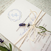 'French Lavender' rustic invitation
